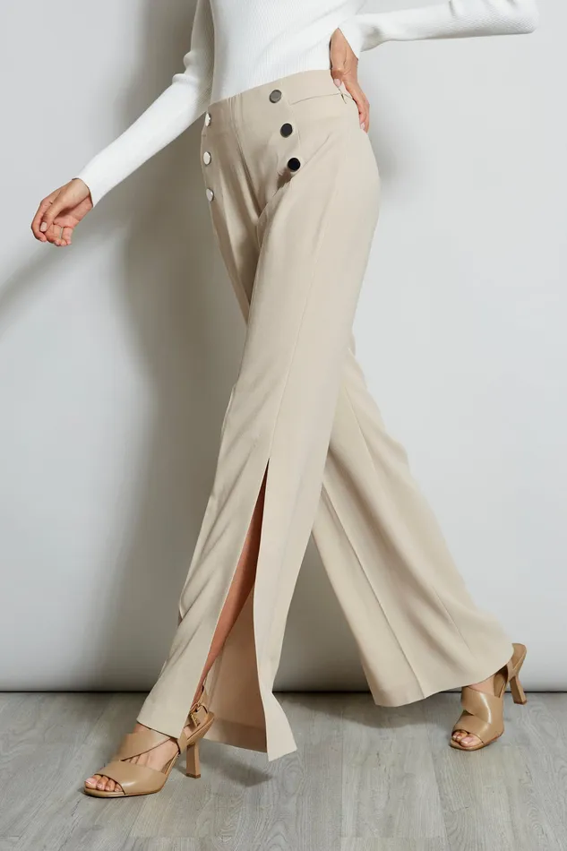 Pants Women Elie Tahari Slit Button Pant ISLAND SAND