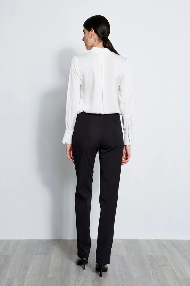Pants Women Elie Tahari Straight Leg Stretch Pant BLACK