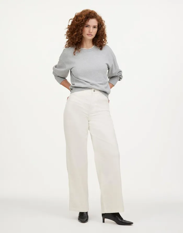 Pants Women Madewell The Curvy Emmett WideLeg Pant In Corduroy Welt Pocket Edition Winter White Pants Women Madewell The Curvy Emmett WideLeg Pant In Corduroy Welt Pocket Edition Winter White