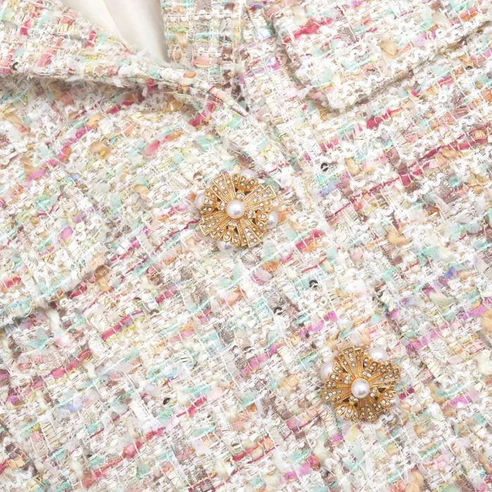 Pastel Boucle Tailored Mini Dress Women Self Portrait Dresses Pastel Boucle Tailored Mini Dress Women Self Portrait Dresses