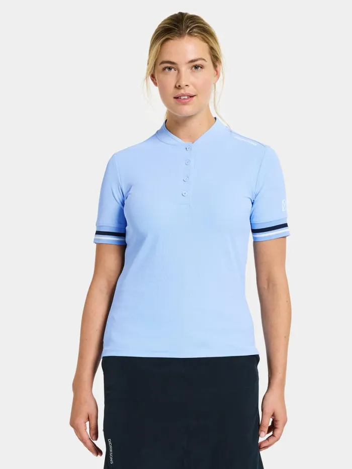 Patty Polo Sea Blue Women Didriksons Tshirts