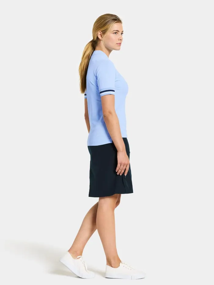 Patty Polo Sea Blue Women Didriksons Tshirts