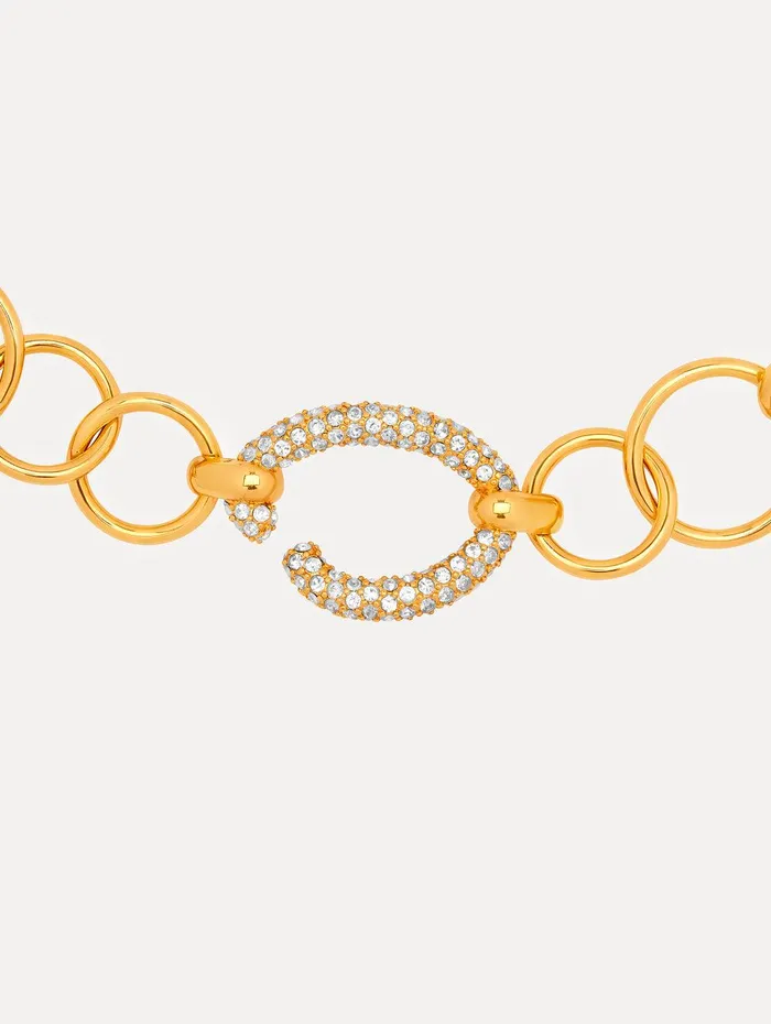 Pav O ChainLink Necklace Gold Women Oscar De La Renta Necklaces Pav O ChainLink Necklace Gold Women Oscar De La Renta Necklaces