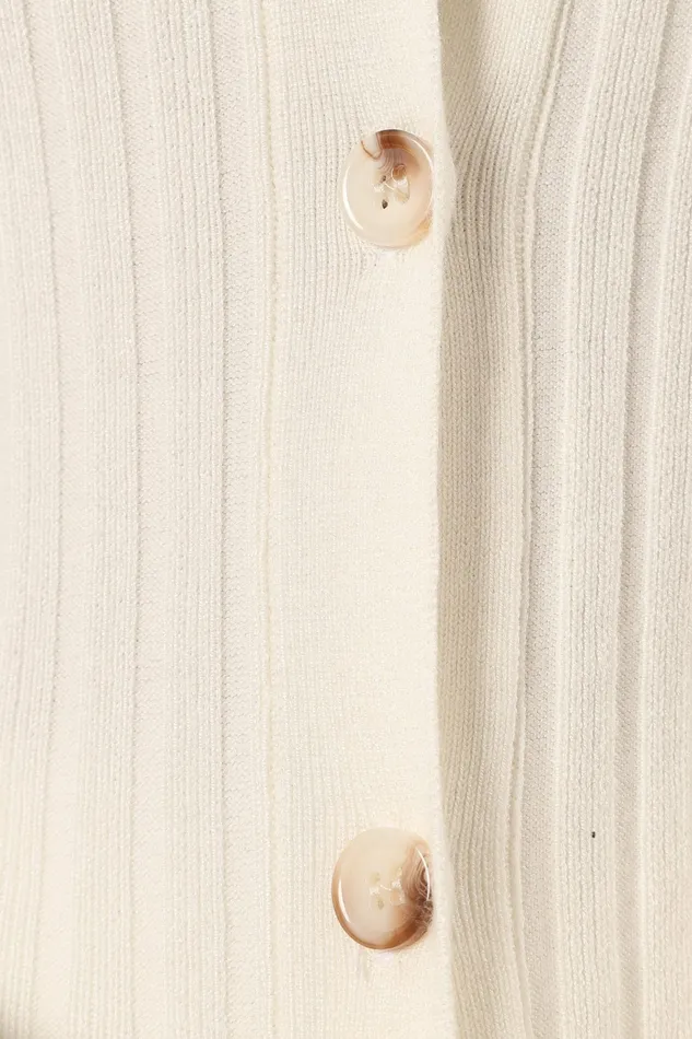 Petal and Pup Aylia Ribbed Knit Set Off White Women Matching Sets