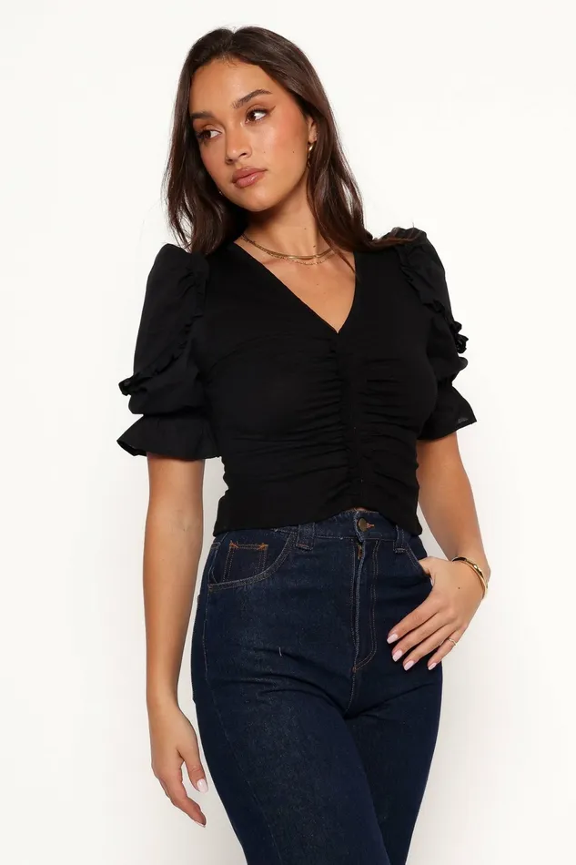 Petal and Pup Colina Top Black Women Tops