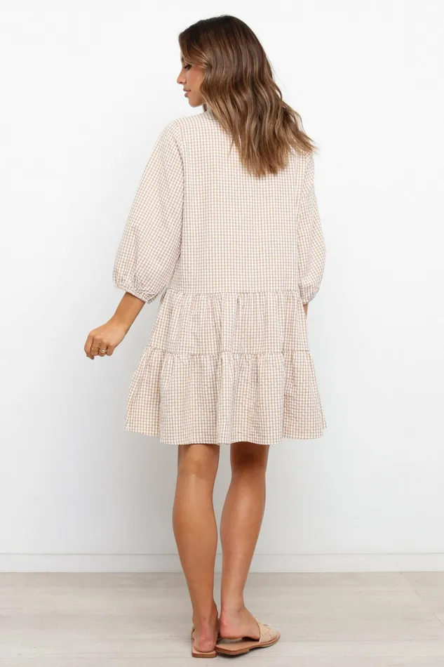 Petal and Pup Daria Dress Beige Women Fall Dresses