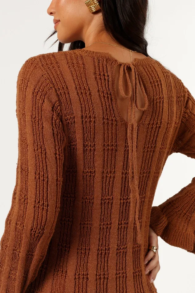 Petal and Pup Dresses Women Colter Long Sleeve Maxi Dress Bronze