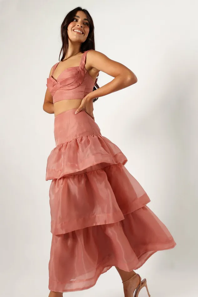 Petal and Pup Florence Skirt Set Dusty Rose Women Matching Sets