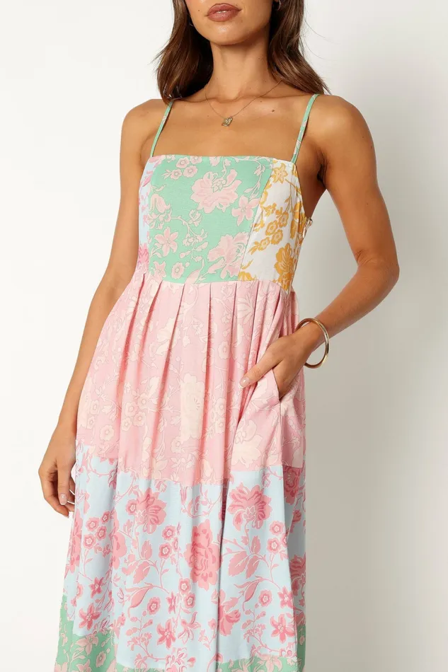 Petal and Pup Linen Dresses Women Shelby Midi Dress Multi