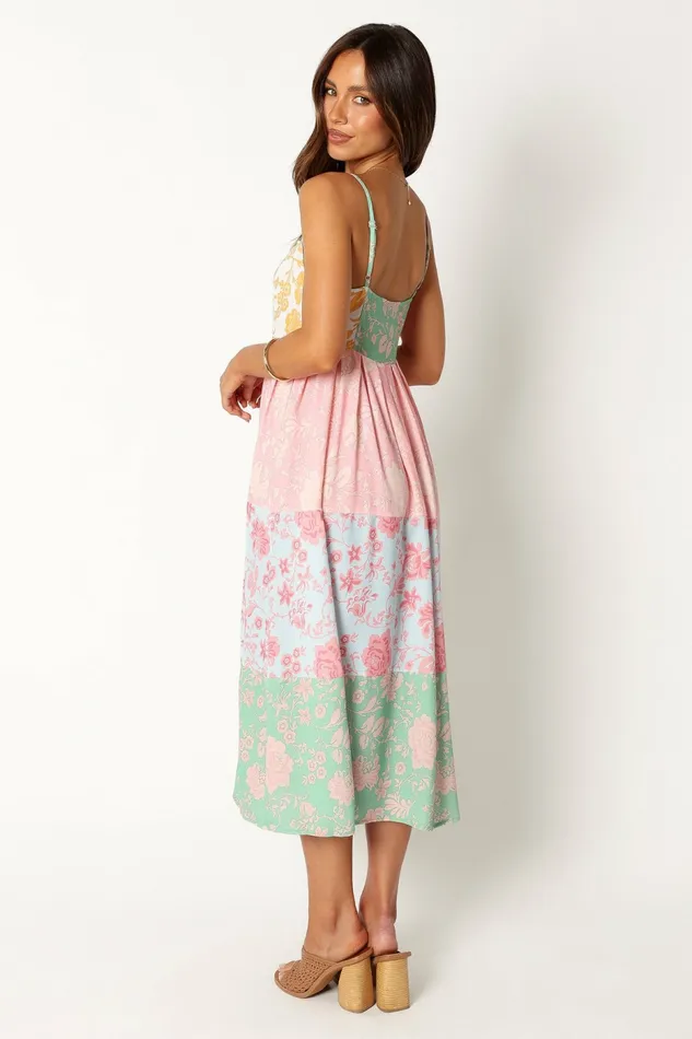 Petal and Pup Linen Dresses Women Shelby Midi Dress Multi