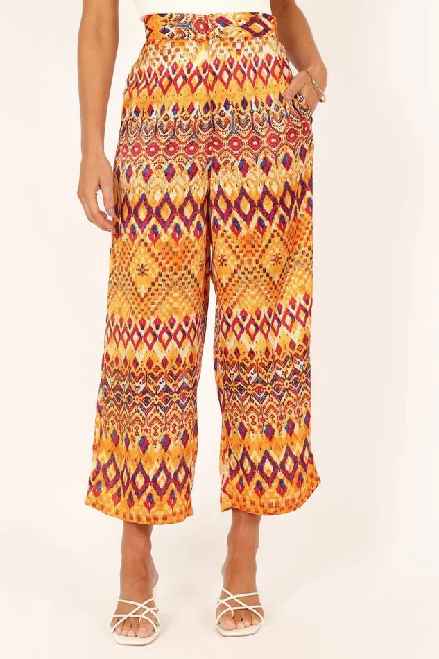 Petal and Pup Marigold Wide Leg Pants Tan Women Pants