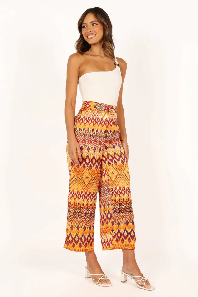 Petal and Pup Marigold Wide Leg Pants Tan Women Pants
