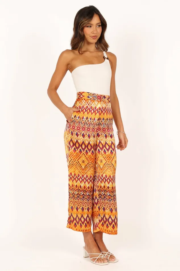 Petal and Pup Marigold Wide Leg Pants Tan Women Pants