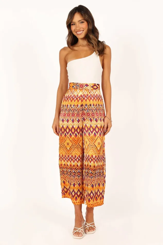 Petal and Pup Marigold Wide Leg Pants Tan Women Pants