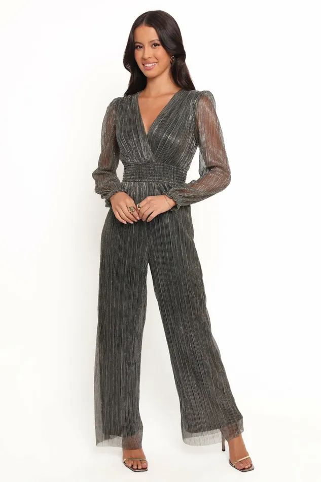 Petal and Pup Mossie Long Sleeve Jumpsuit Moonlight Gold Women Jumpsuits and Rompers