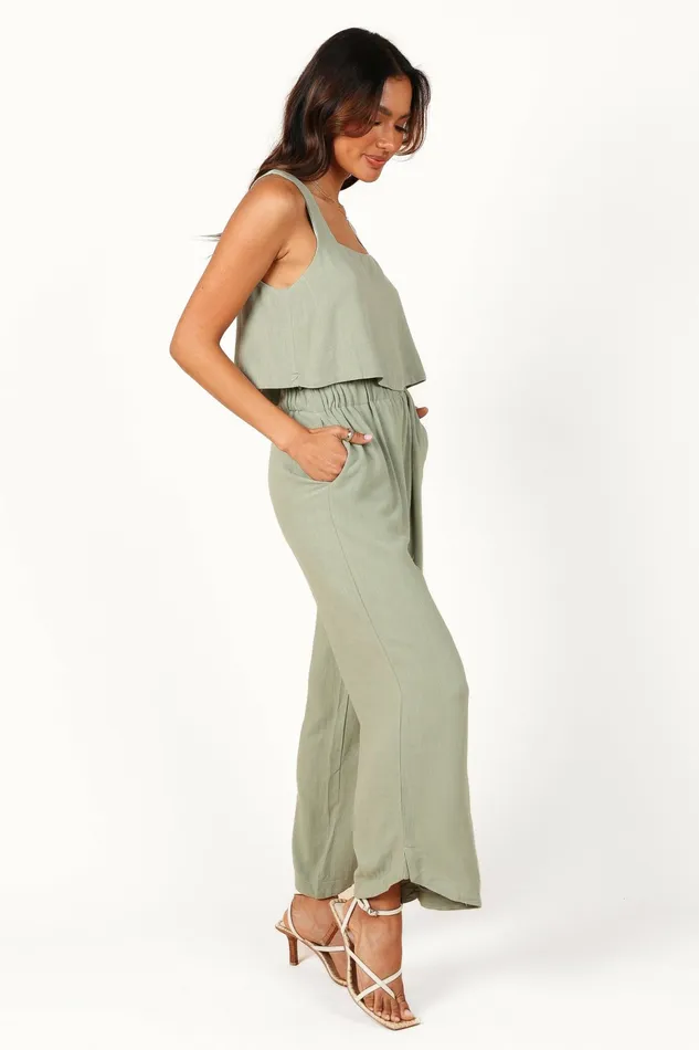 Petal and Pup Pants Women Eleanor High Waisted Pants Green