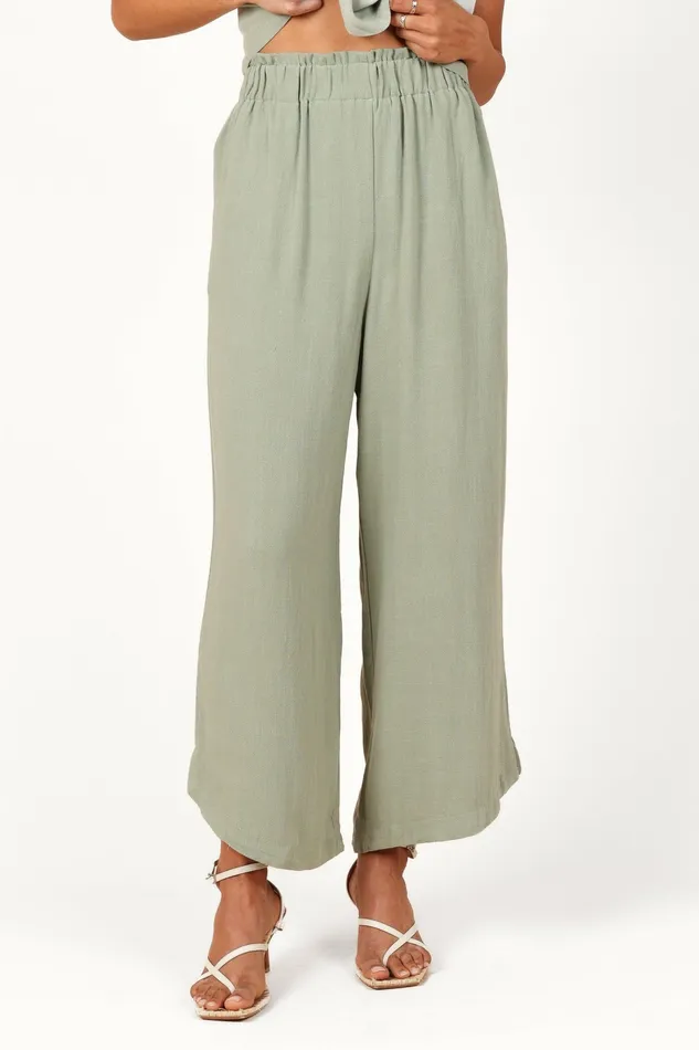Petal and Pup Pants Women Eleanor High Waisted Pants Green