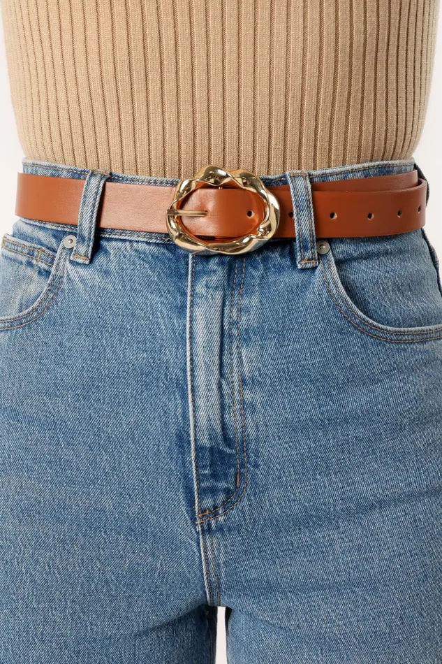Petal and Pup Serena Belt Tan Gold Women Belts