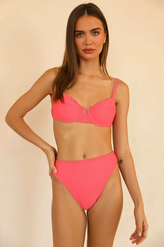 Petal and Pup Swim Women Gigi Top Calypso Coral