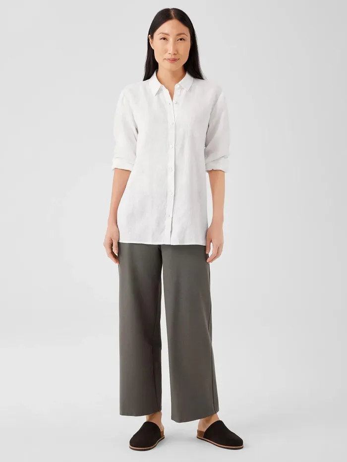 Petite Women Eileen Fisher Washable Stretch Crepe WideLeg Pant Black
