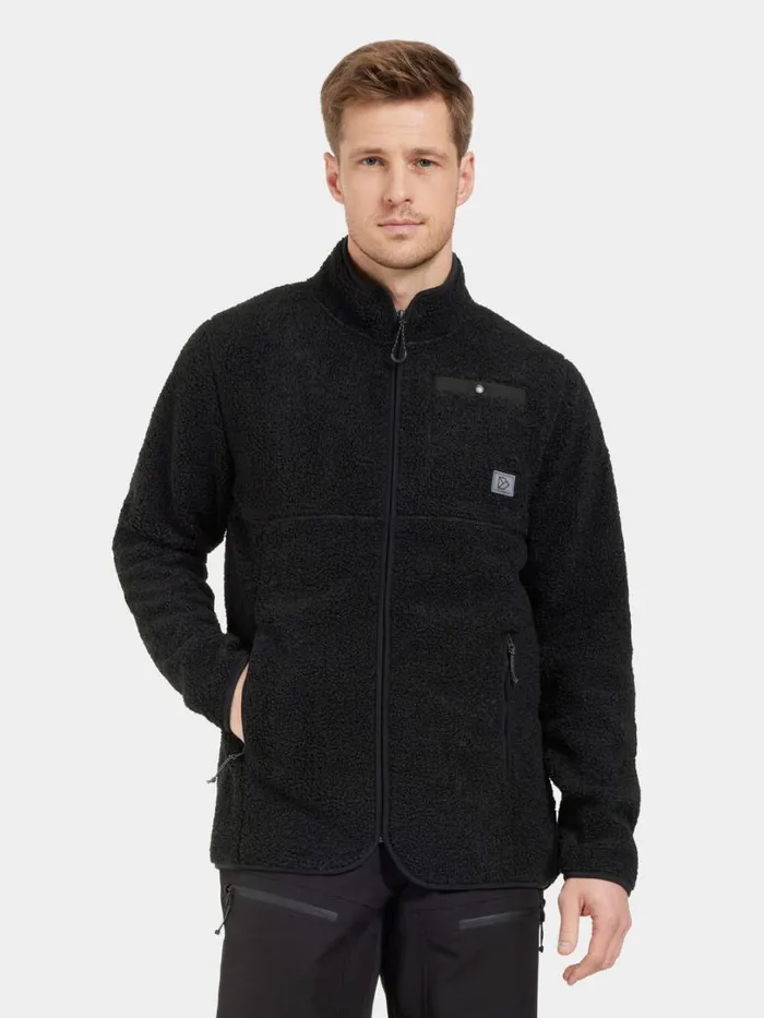 Phoenix Men039s Fullzip Black Men Didriksons Fleece and Midlayers