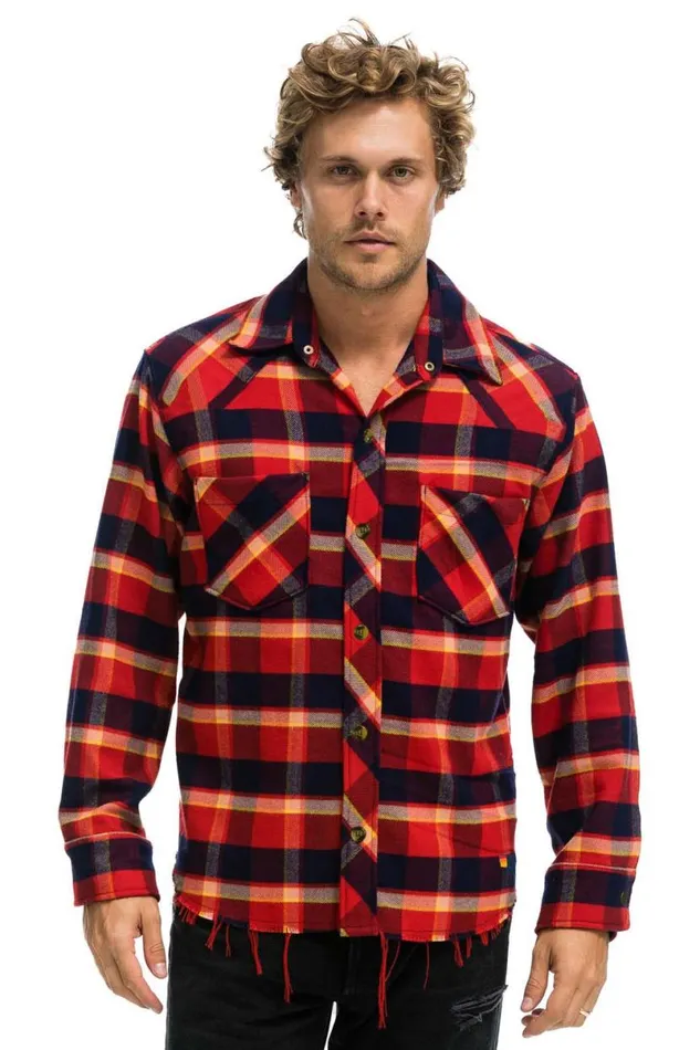 Plaid Flannel Western Shirt 8211 Rugby Plaid Women Aviator Nation Tees
