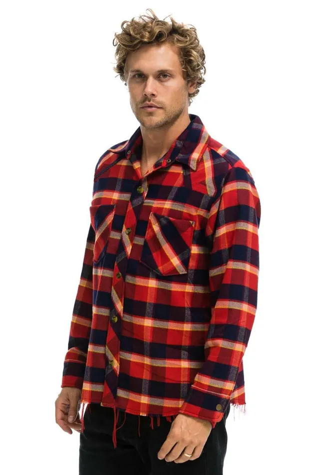 Plaid Flannel Western Shirt 8211 Rugby Plaid Women Aviator Nation Tees