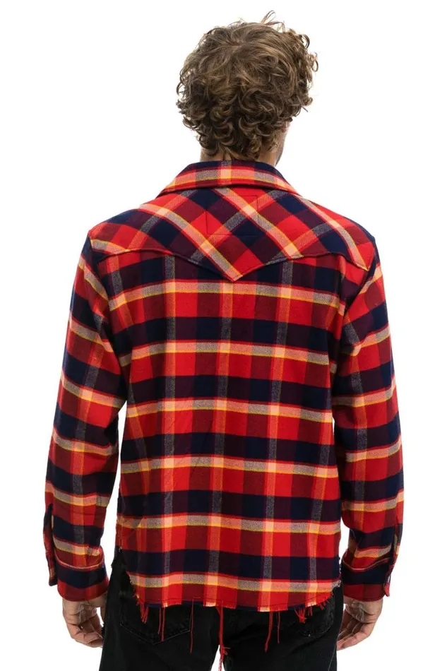 Plaid Flannel Western Shirt 8211 Rugby Plaid Women Aviator Nation Tees