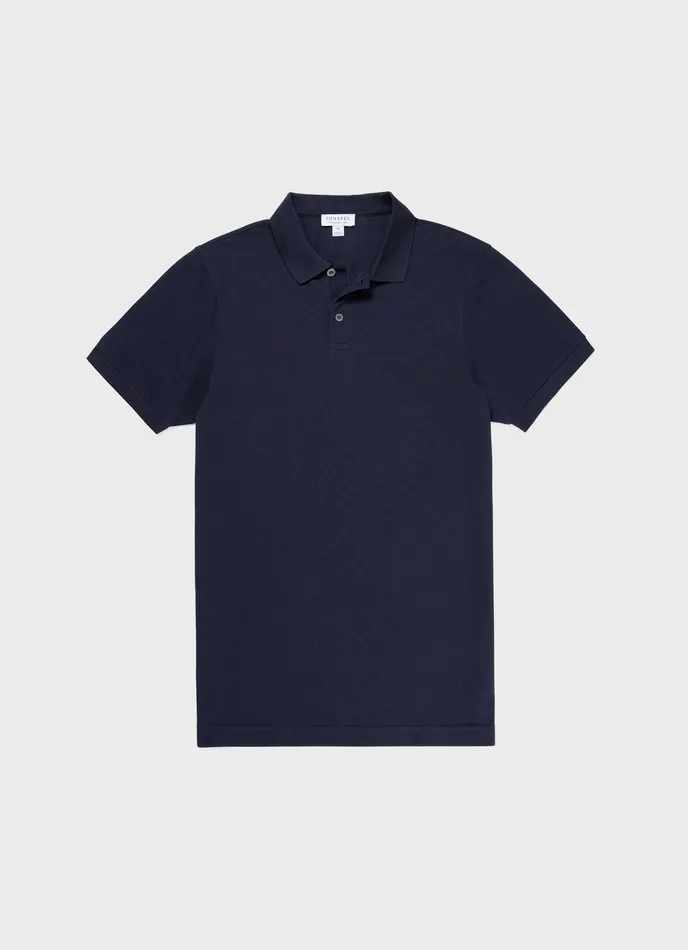 Polo Shirts ussunspel Men Piqu Polo Shirt Navy