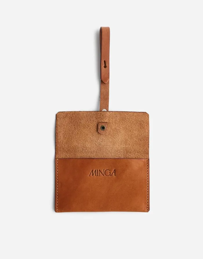 Pouches and Wallets Women Madewell MINGA Leather Wrap Wallet Honey