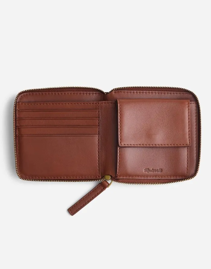 Pouches and Wallets Women Madewell The Essential Zip Wallet Soft Mahogany