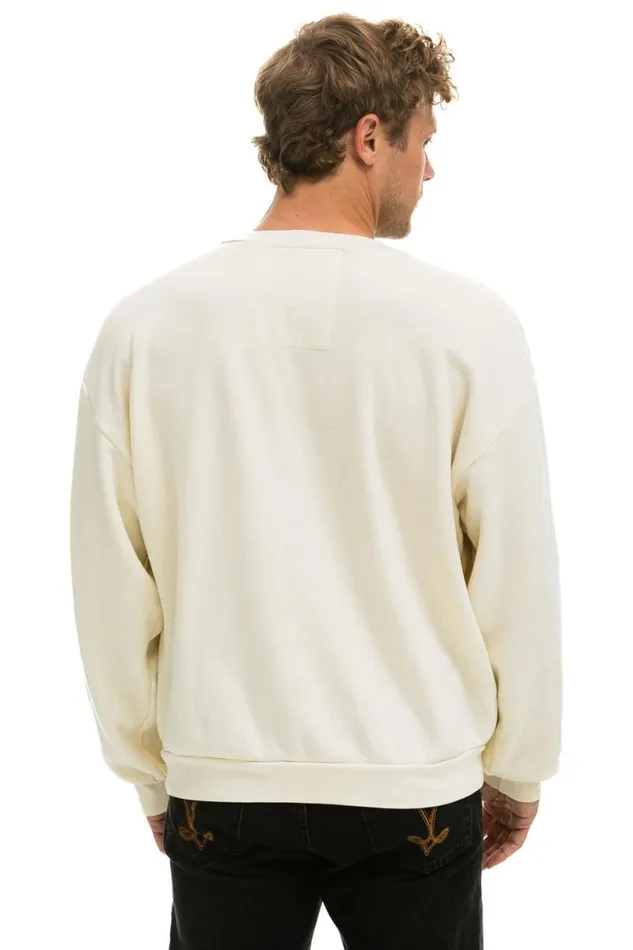 Pray For Snow Relaxed Crew Sweatshirt 8211 Vintage White WomenMen Aviator Nation Sweatshirts