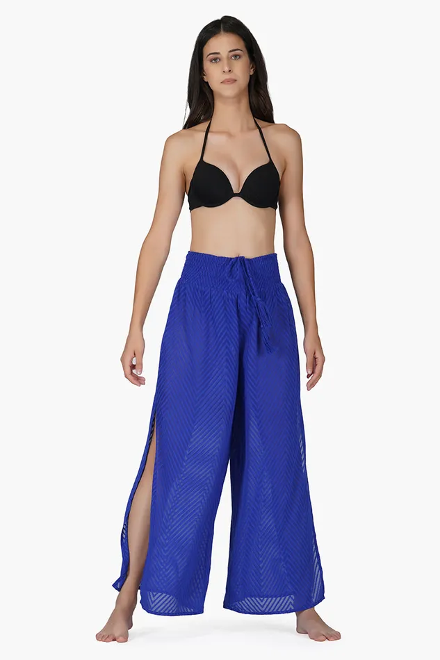 Princess Blue Chevron Pants Pants America and Beyond Women