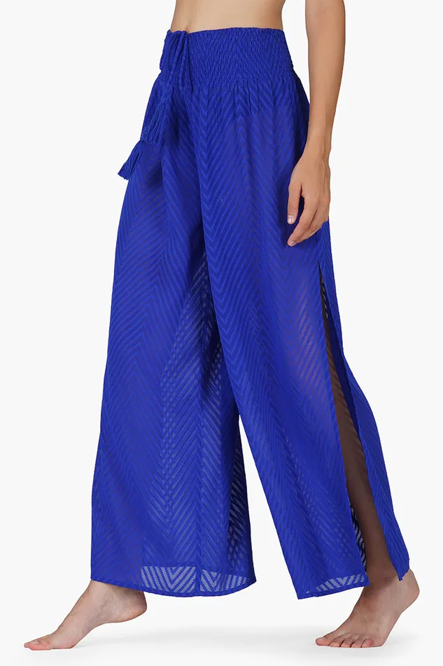 Princess Blue Chevron Pants Pants America and Beyond Women