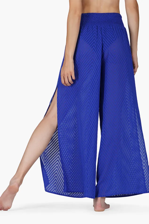 Princess Blue Chevron Pants Pants America and Beyond Women