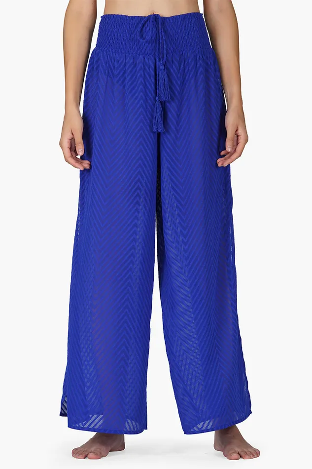 Princess Blue Chevron Pants Pants America and Beyond Women
