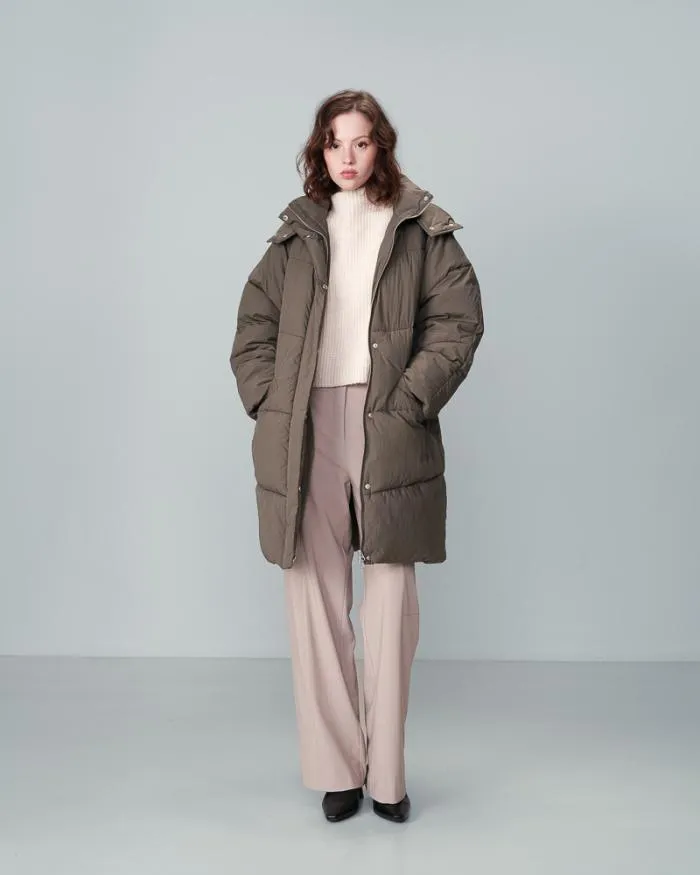 PUFFER JACKET KAKI NORTH Shop Grace and Mila Puffer Jackets