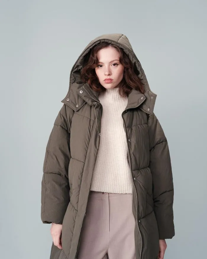 PUFFER JACKET KAKI NORTH Shop Grace and Mila Puffer Jackets