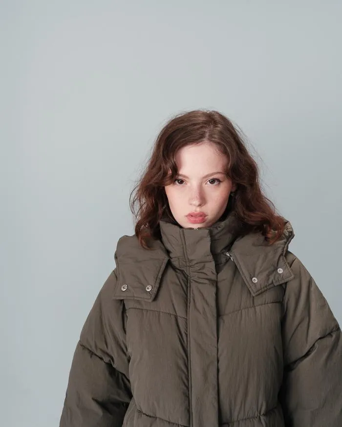 PUFFER JACKET KAKI NORTH Shop Grace and Mila Puffer Jackets