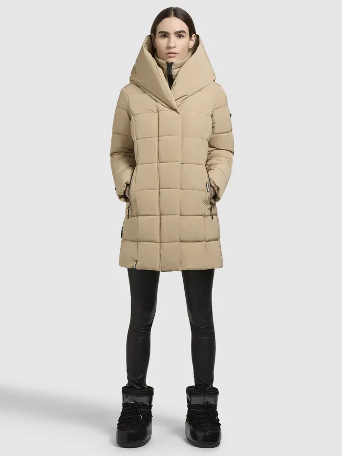 Puffer Jackets KHUJO Women Jacke TENX Sand Sand