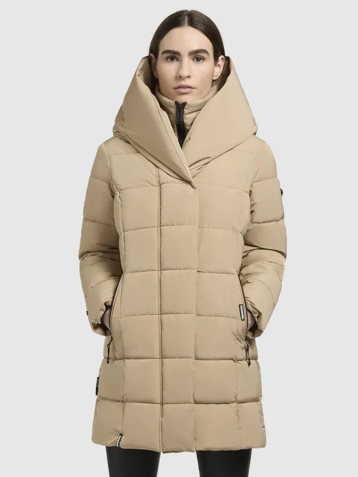 Puffer Jackets KHUJO Women Jacke TENX Sand Sand