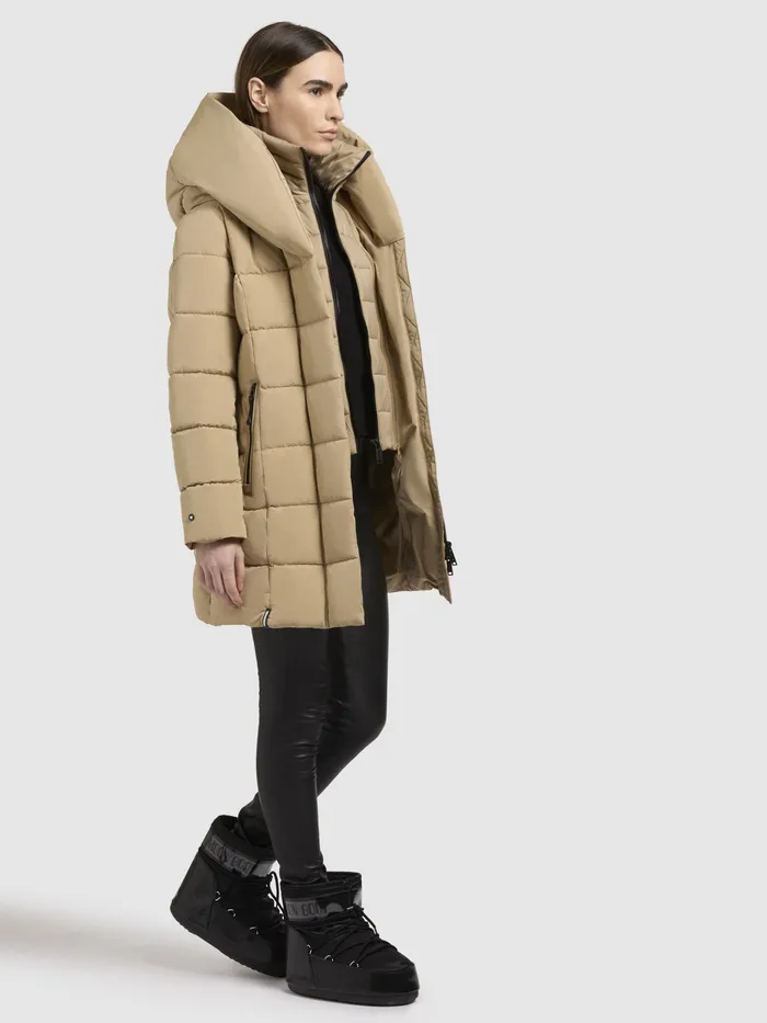 Puffer Jackets KHUJO Women Jacke TENX Sand Sand