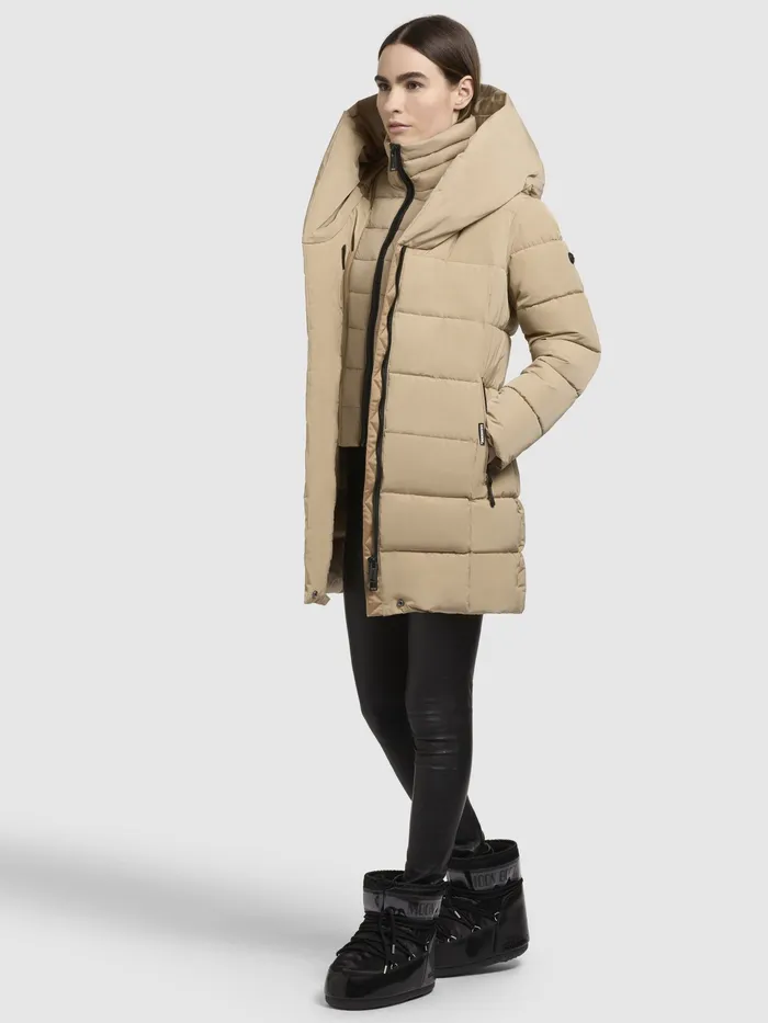 Puffer Jackets KHUJO Women Jacke TENX Sand Sand