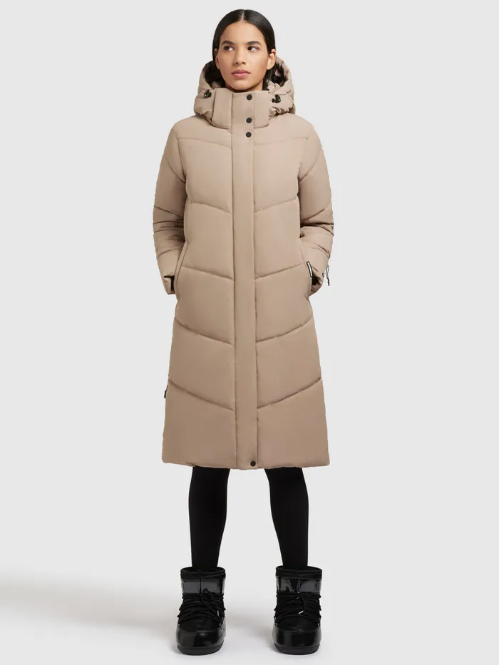Quilted Coats KHUJO Women Mantel TORINO4 Sand Sand