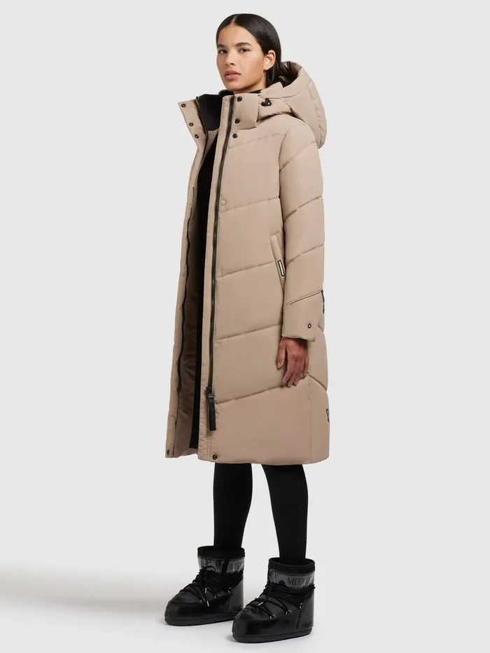 Quilted Coats KHUJO Women Mantel TORINO4 Sand Sand