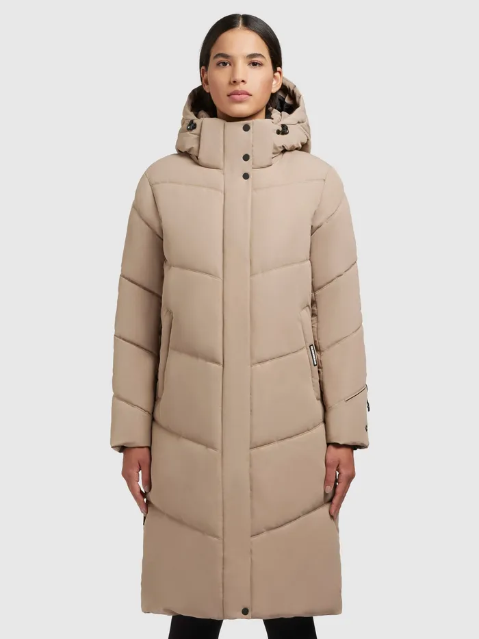 Quilted Coats KHUJO Women Mantel TORINO4 Sand Sand