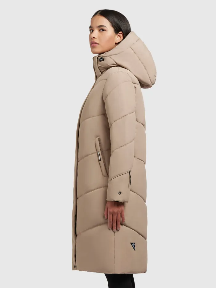 Quilted Coats KHUJO Women Mantel TORINO4 Sand Sand