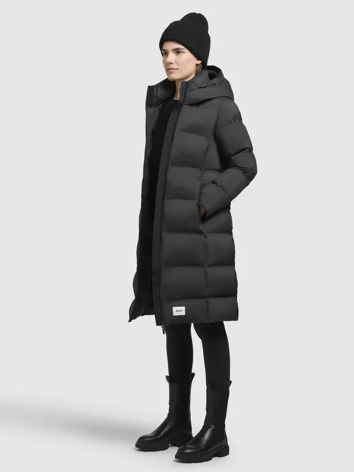 Quilted Coats Women KHUJO Mantel FINNIE2 Dunkelgrau Dunkelgrau