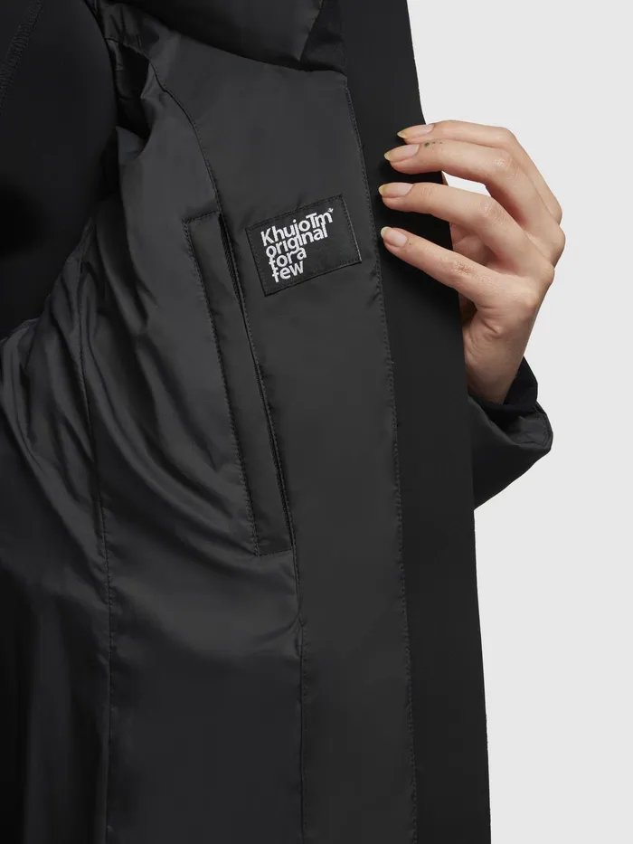 Quilted Coats Women KHUJO Mantel FINNIE2 Dunkelgrau Dunkelgrau