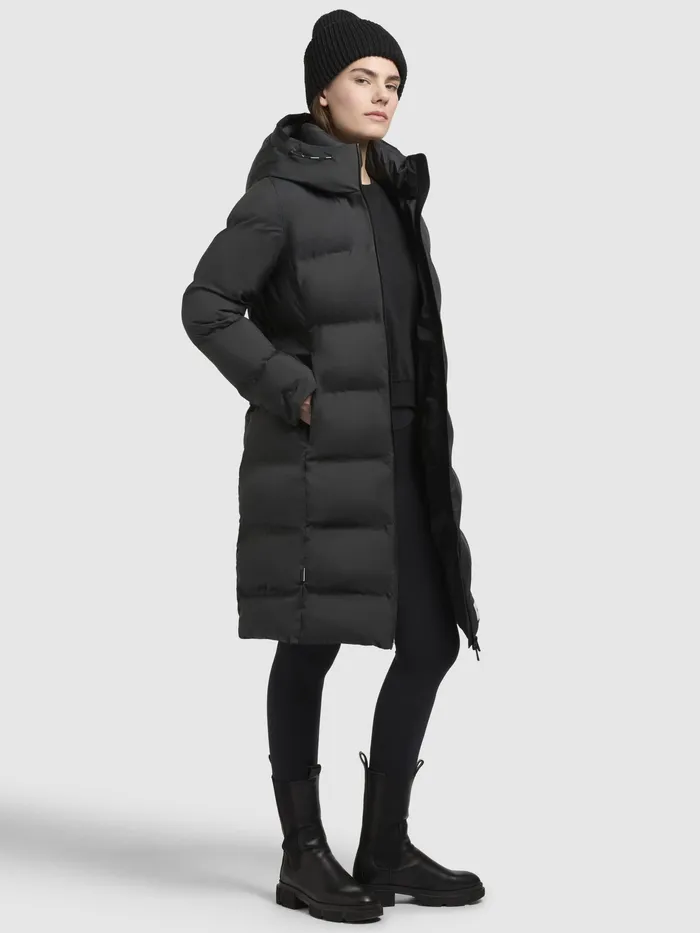 Quilted Coats Women KHUJO Mantel FINNIE2 Dunkelgrau Dunkelgrau